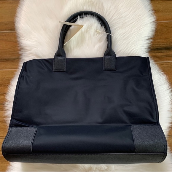 Tory Burch Ella tote nylon navy blue large new tag - Picture 4 of 5